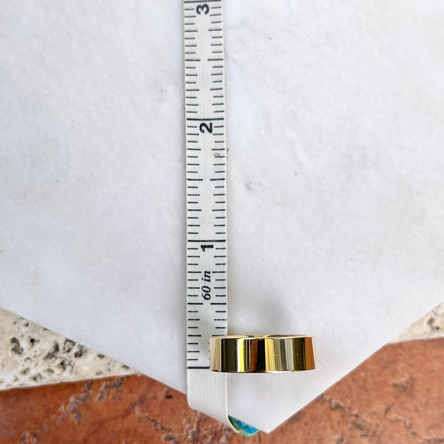 18KT Yellow Gold Flat 6mm Comfort Fit Wedding Cigar Band Ring