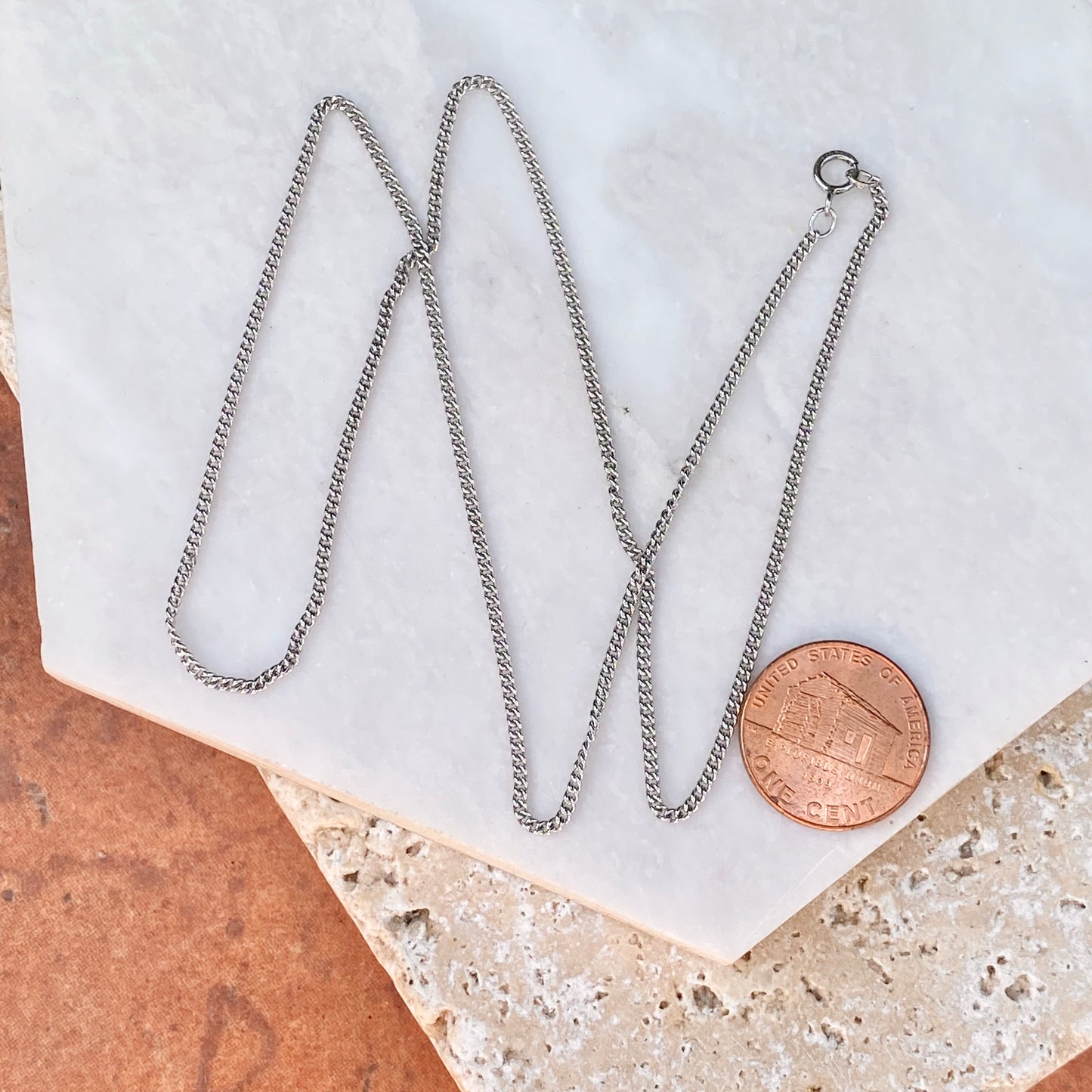 Sterling Silver Polished 1.60mm Curb Link Chain Necklace, Sterling Silver Polished 1.60mm Curb Link Chain Necklace - Legacy Saint Jewelry