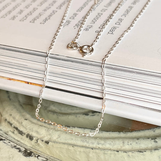 Sterling Silver Polished .50mm Flat Cable Chain Necklace