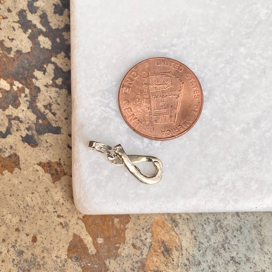 14KT White Gold Enhancer Slide Bail Hanger Interchangeable 2MM, 14KT White Gold Enhancer Slide Bail Hanger Interchangeable 2MM - Legacy Saint Jewelry