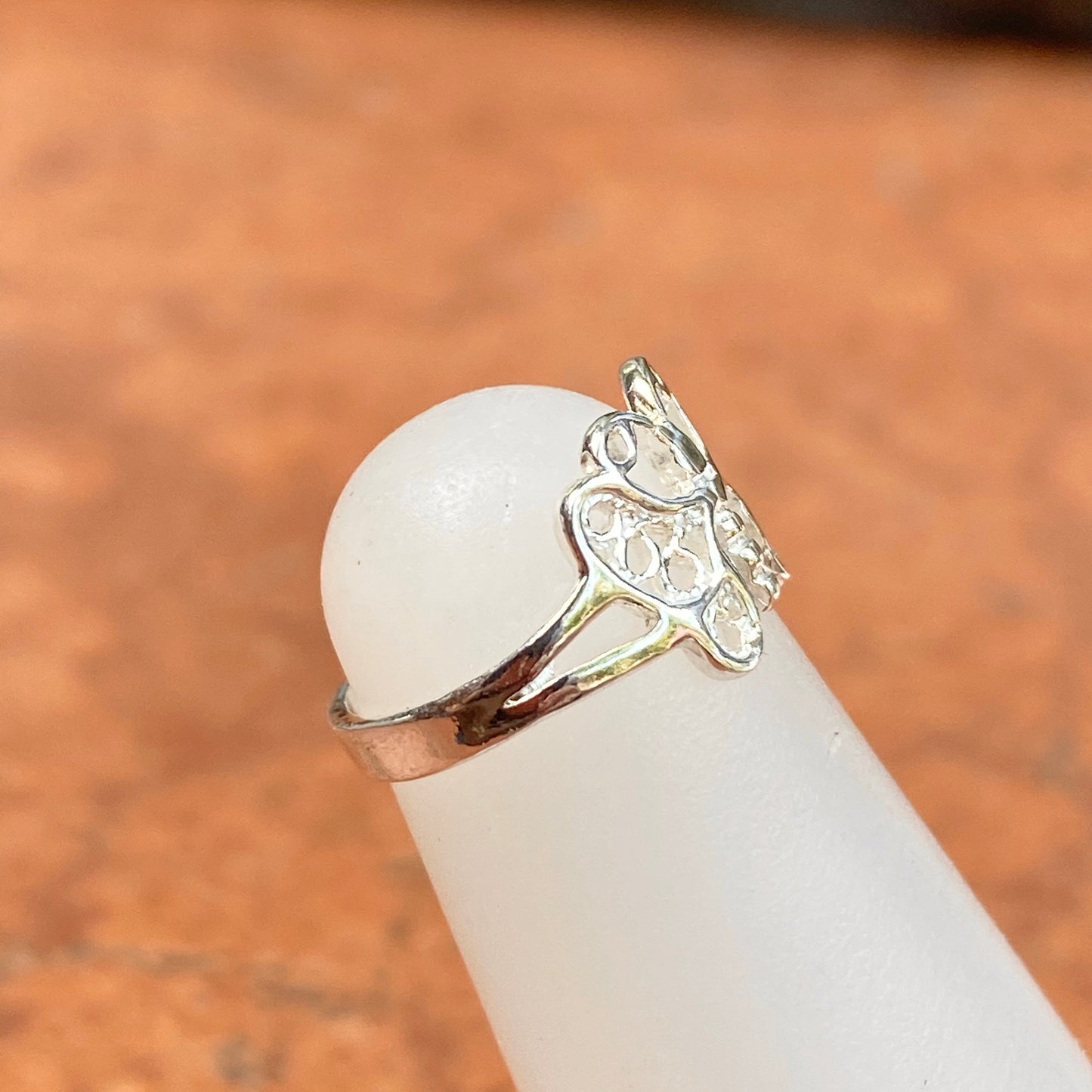 Sterling Silver Detailed Butterfly Toe Ring, Sterling Silver Detailed Butterfly Toe Ring - Legacy Saint Jewelry