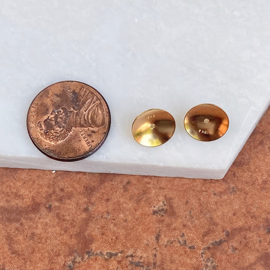 18KT Yellow Gold Tension Jumbo Heavy Tension Earrings Backs 10mm, 18KT Yellow Gold Tension Jumbo Heavy Tension Earrings Backs 10mm - Legacy Saint Jewelry