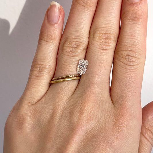 Loose 1.70 Carat Cut-Corners Brilliant Radiant-Cut Lab Diamond