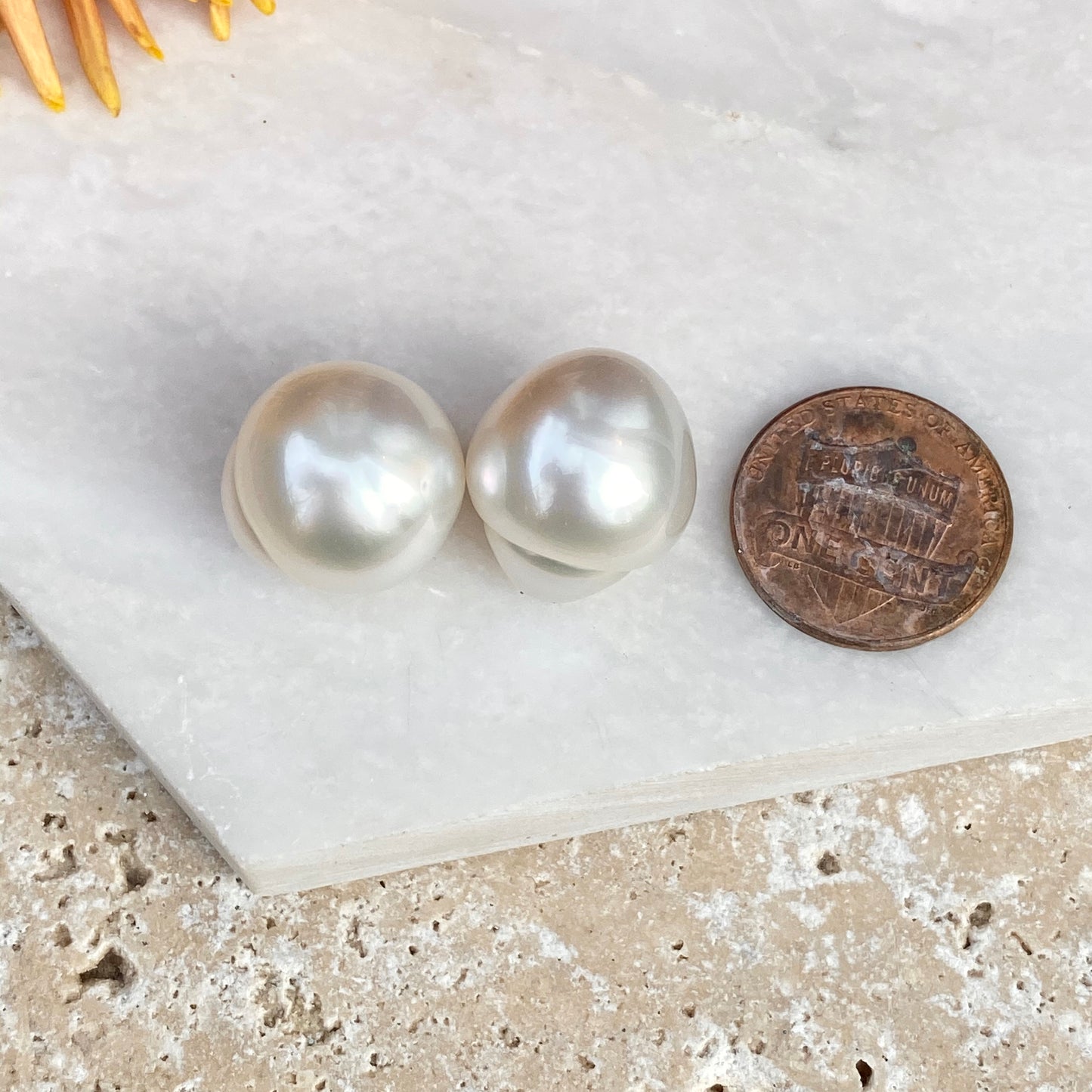 Genuine Paspaley South Sea Loose Pearl Pair "Fine" Quality 15mm, Genuine Paspaley South Sea Loose Pearl Pair "Fine" Quality 15mm - Legacy Saint Jewelry