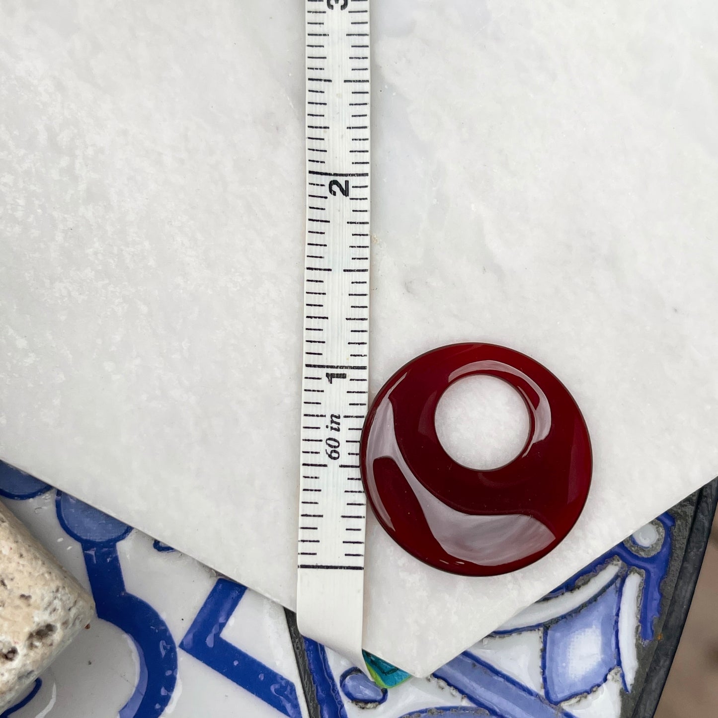 Genuine Red Carnelian Round Disc Gemstone Earring Charms