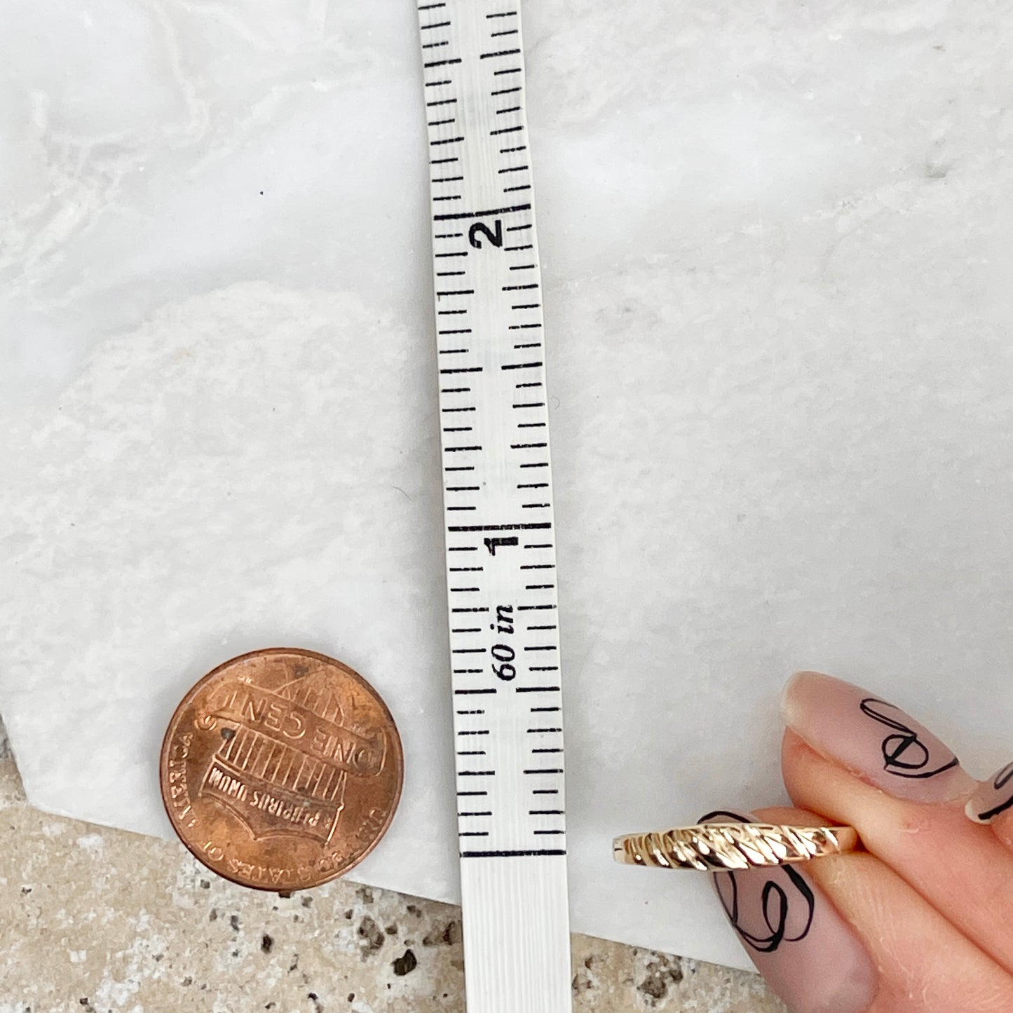 14KT Yellow Gold Thin Croissant Dome Band Ring