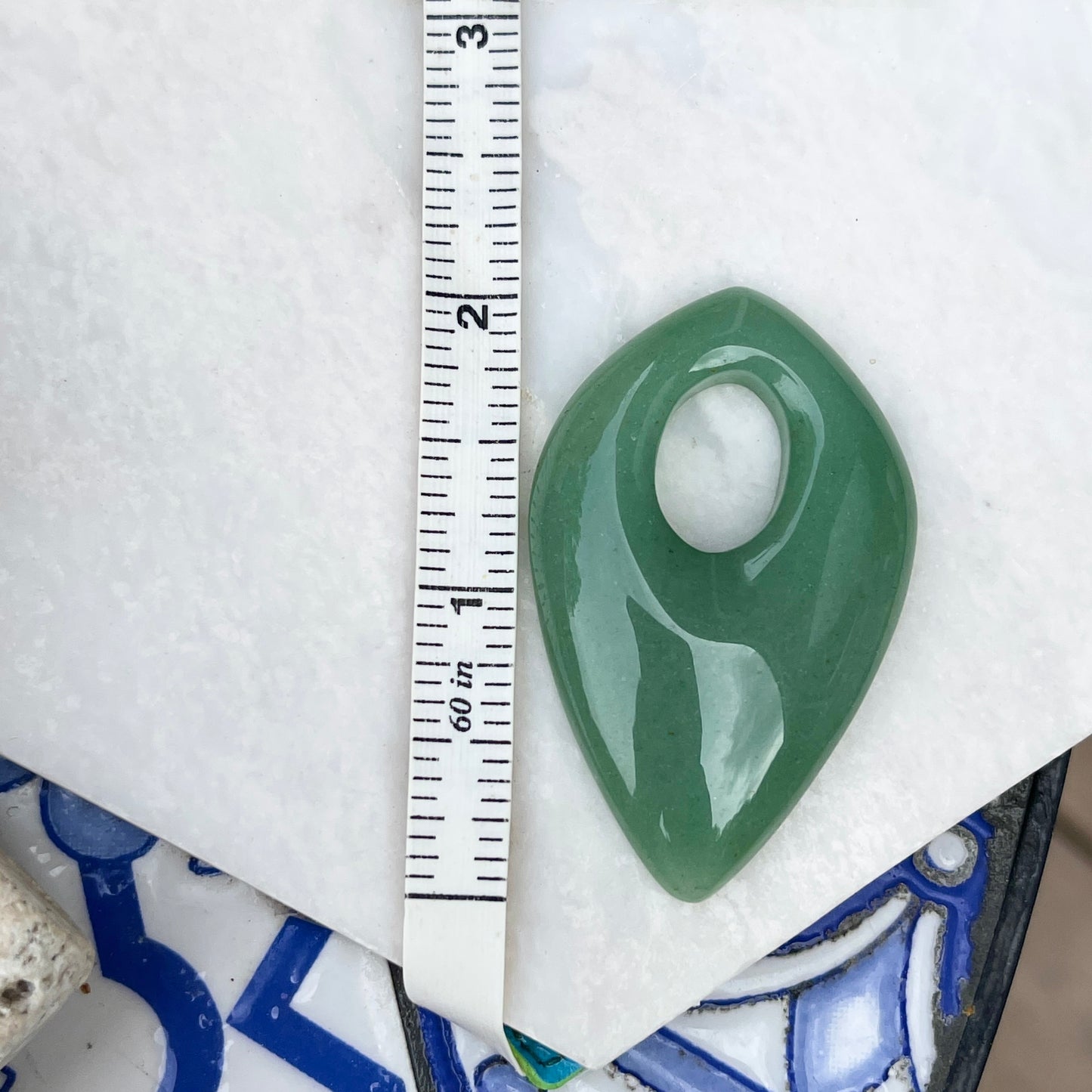 Estate Genuine Green Aventurine Diamond Gemstone Earring Charms