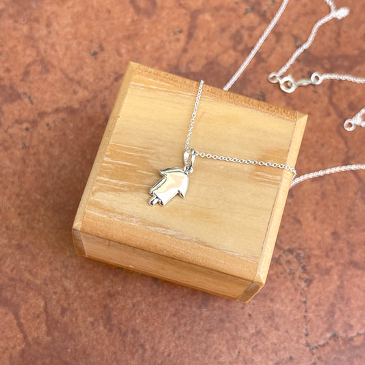 Sterling Silver Hamsa Evil Eye Pendant Neckace