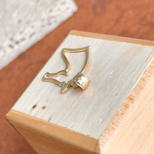 10KT Yellow Gold Horse Head Outline Pendant