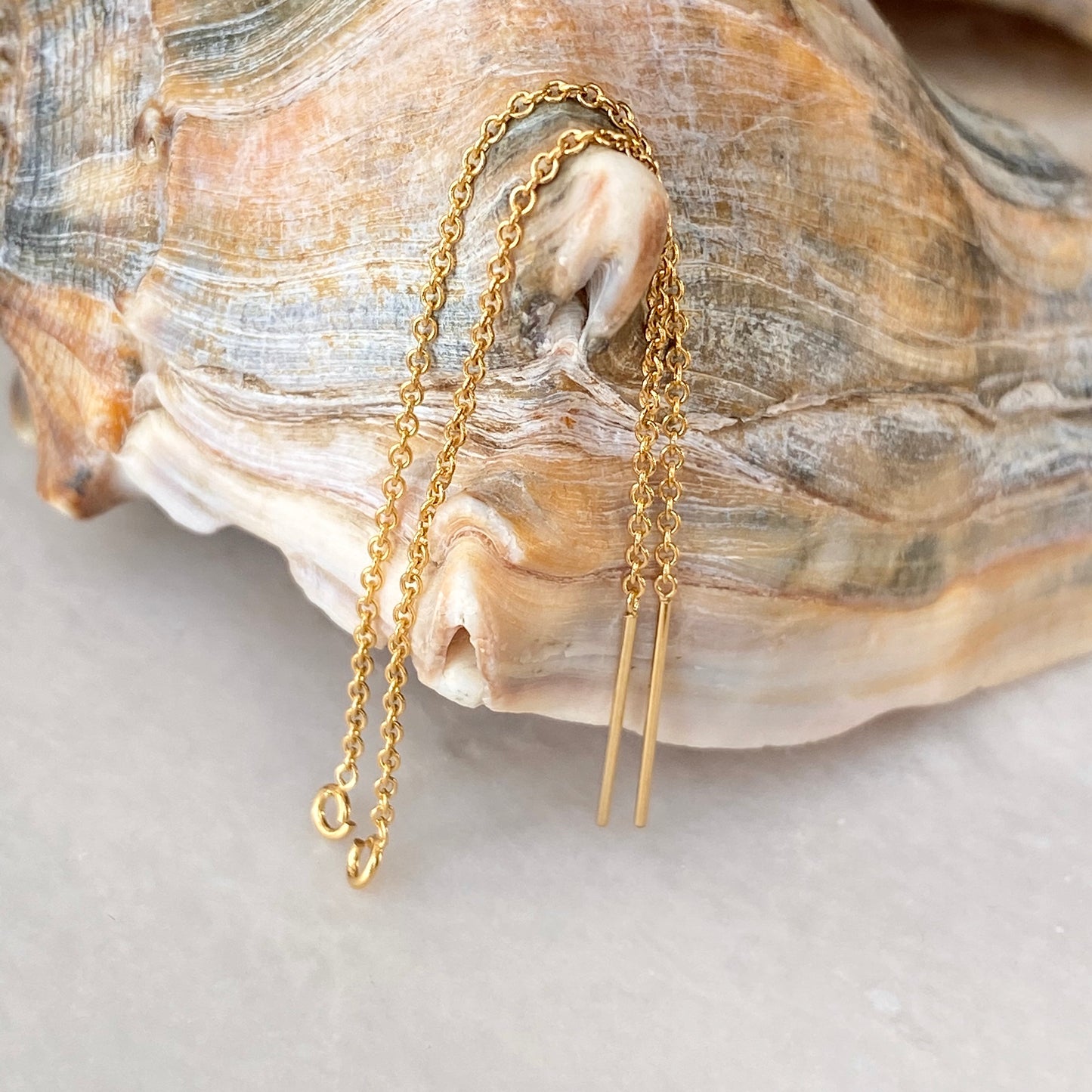 14KT Gold Filled Threader Ear Wires Earrings, 14KT Gold Filled Threader Ear Wires Earrings - Legacy Saint Jewelry