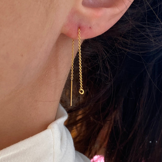14KT Gold Filled Threader Ear Wires Earrings, 14KT Gold Filled Threader Ear Wires Earrings - Legacy Saint Jewelry
