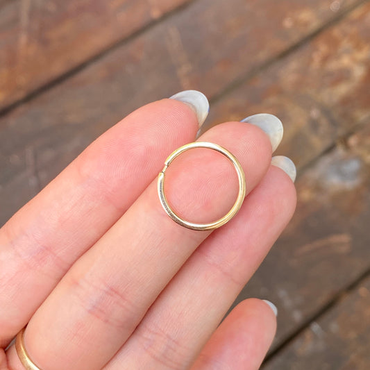 14KT Yellow Gold Open Circle Slide Round Pendant Disc, 14KT Yellow Gold Open Circle Slide Round Pendant Disc - Legacy Saint Jewelry