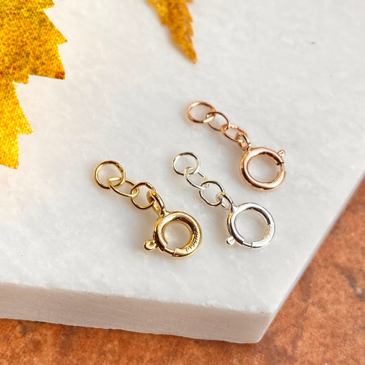 Cable Chain Extender with Spring Ring Clasp .5", Cable Chain Extender with Spring Ring Clasp .5" - Legacy Saint Jewelry