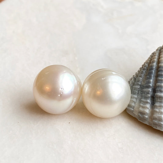 Genuine Paspaley South Sea Loose Pearl Pair "Fine" Quality 15mm, Genuine Paspaley South Sea Loose Pearl Pair "Fine" Quality 15mm - Legacy Saint Jewelry