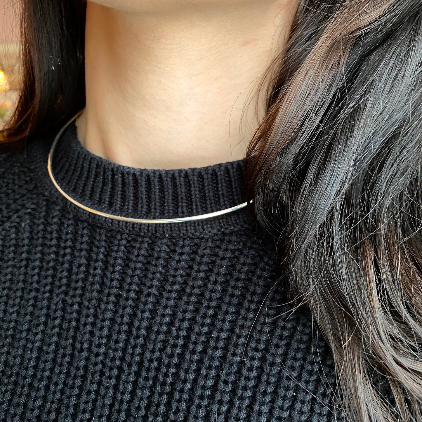 Sterling Silver Neck Wire Ring Hook Closure Necklace 1.8mm, Sterling Silver Neck Wire Ring Hook Closure Necklace 1.8mm - Legacy Saint Jewelry