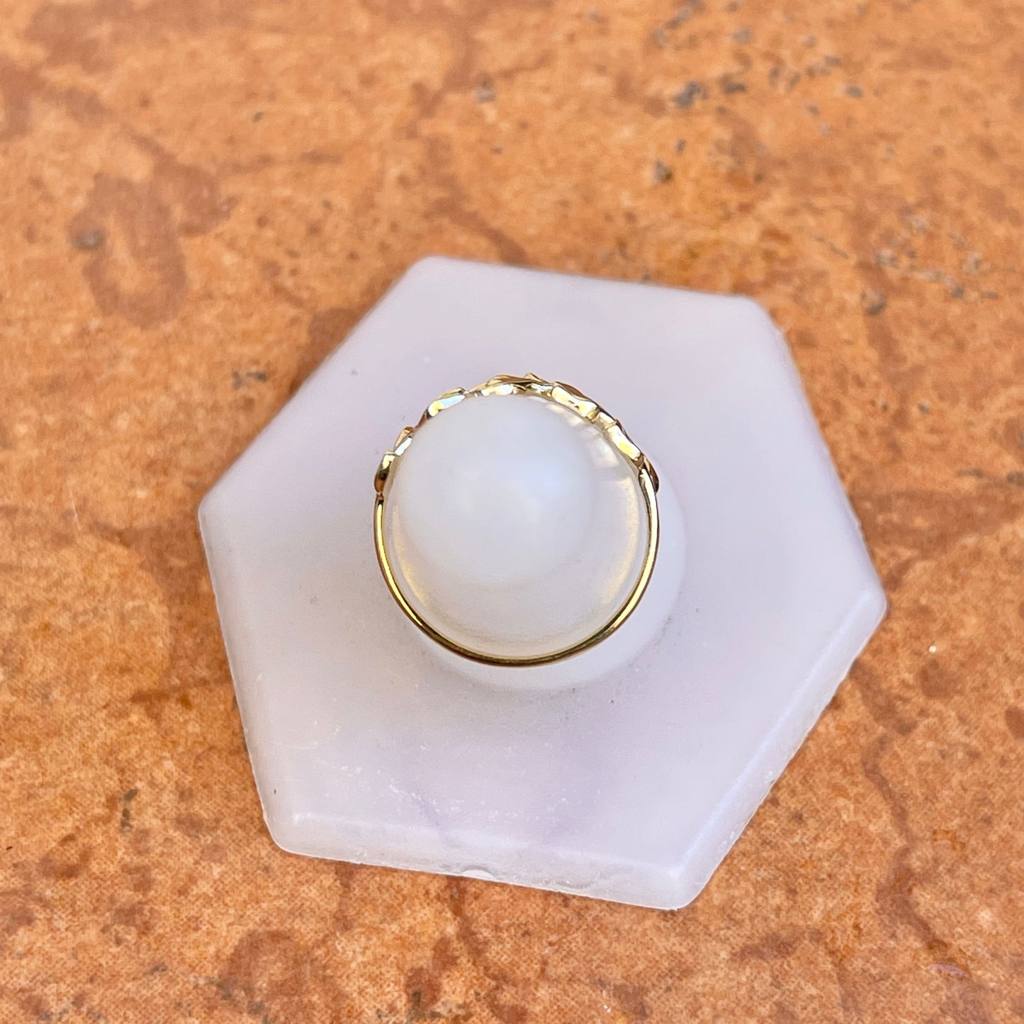 14KT Yellow Gold Leaf Vines Band Ring