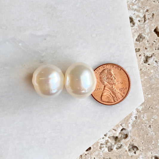 Genuine Paspaley South Sea Loose Pearl Pair "Fashion" Quality 14mm, Genuine Paspaley South Sea Loose Pearl Pair "Fashion" Quality 14mm - Legacy Saint Jewelry