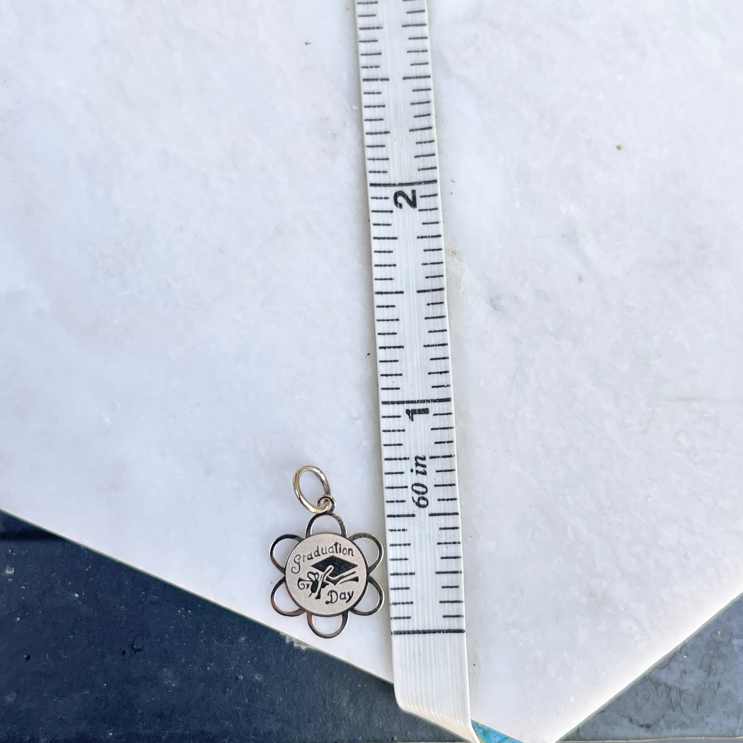 14KT Yellow Gold Round Trim "Graduation Day" Pendant Charm