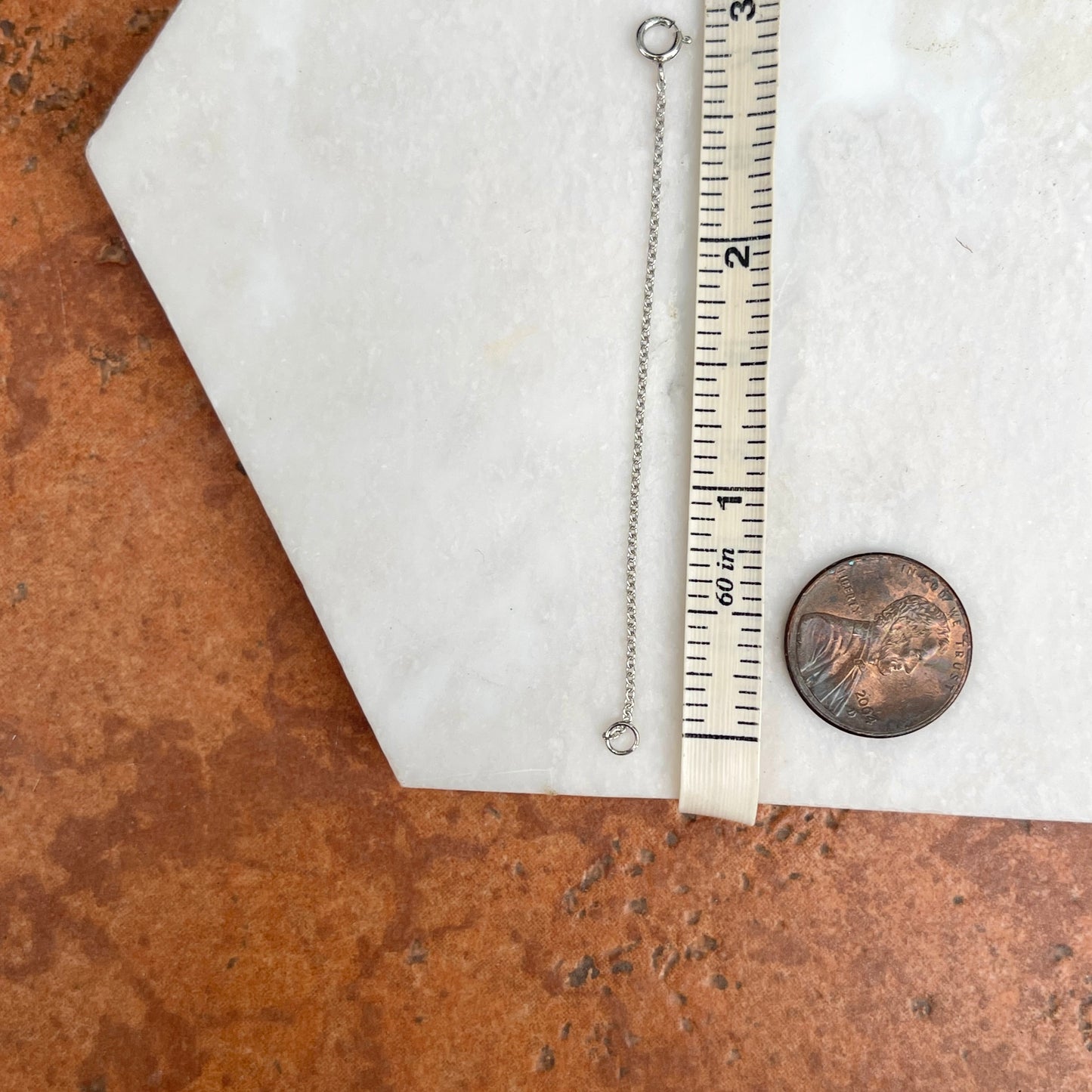 Platinum Cable Chain Necklace Extender