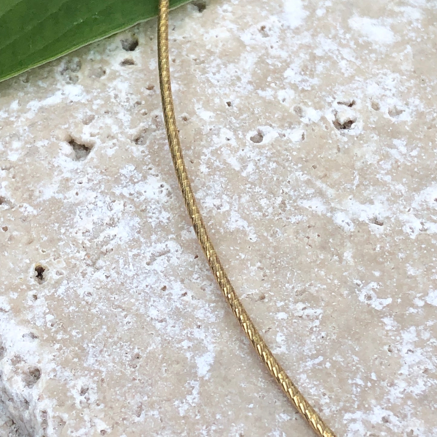 14KT Yellow Gold Vermeil Diamond Cut Weave Neck Wire Necklace 1.2mm - Legacy Saint Jewelry