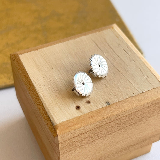 14KT White Gold Tension Jumbo Size Earring Replacement Backs