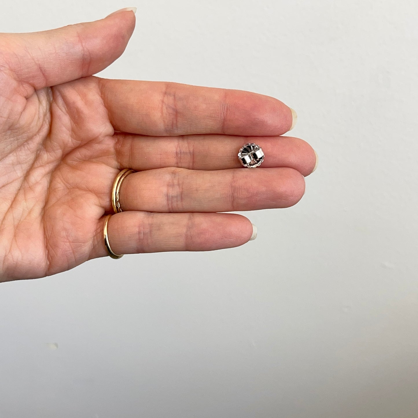 14KT White Gold Tension Jumbo Size Earring Replacement Backs