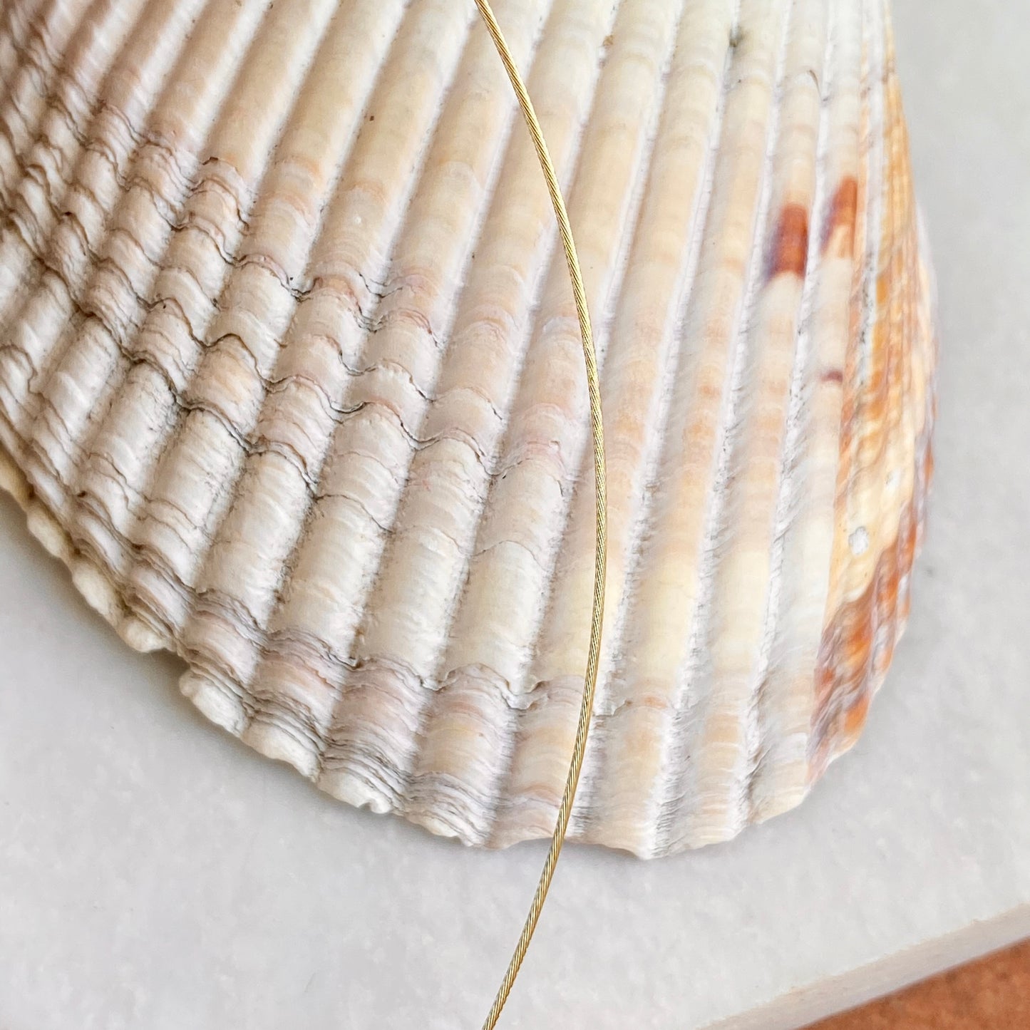 14KT Yellow Gold Cable Neck Wire Collar Necklace .50mm