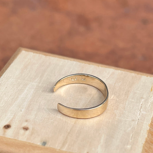 14KT Yellow Gold Polished Band Toe Ring