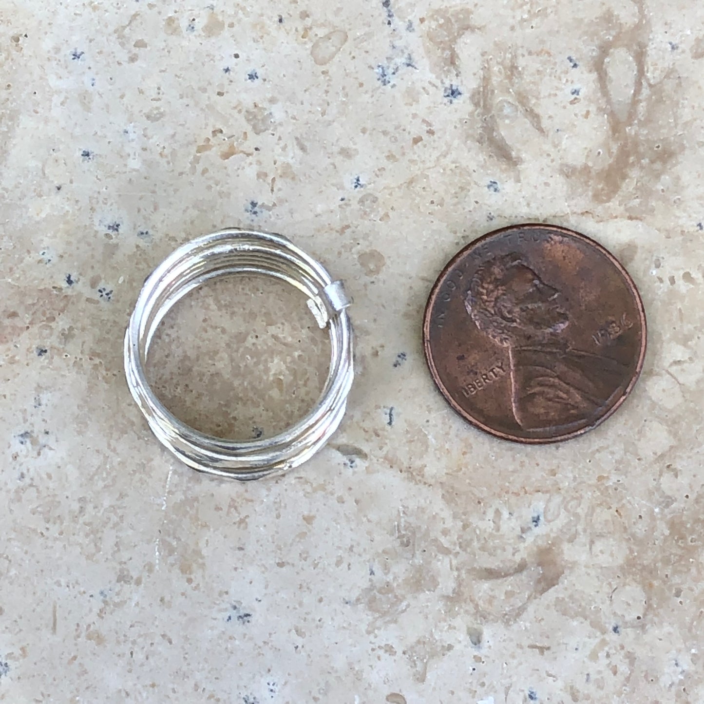 Sterling Silver Diamond-Cut Samanario Ring Size 7, Sterling Silver Diamond-Cut Samanario Ring Size 7 - Legacy Saint Jewelry