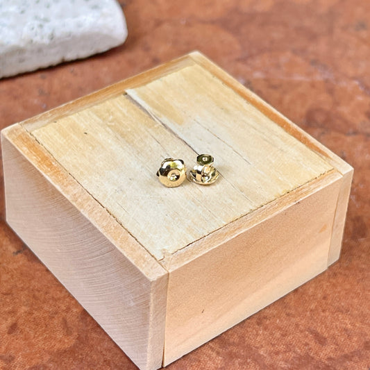 14KT Yellow Gold Screw Back Earring Backs 4.5mm - LSJ