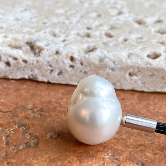 18KT Yellow Gold Paspaley South Sea Pearl Baroque Pendant Swap 12mm "Fine", 18KT Yellow Gold Paspaley South Sea Pearl Baroque Pendant Swap 12mm "Fine" - Legacy Saint Jewelry