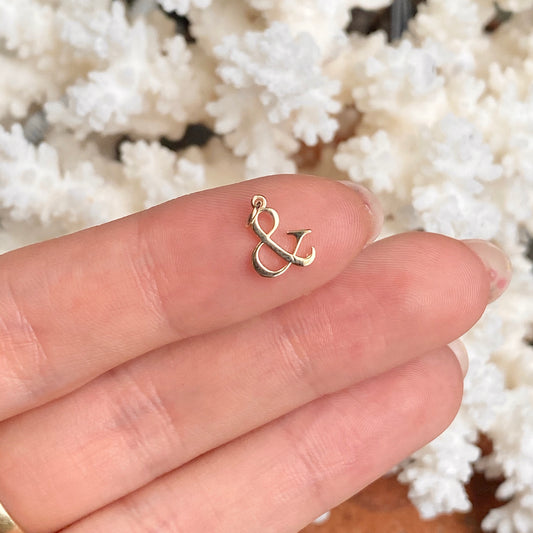 14KT Yellow Gold Ampersand Symbol Pendant Charm