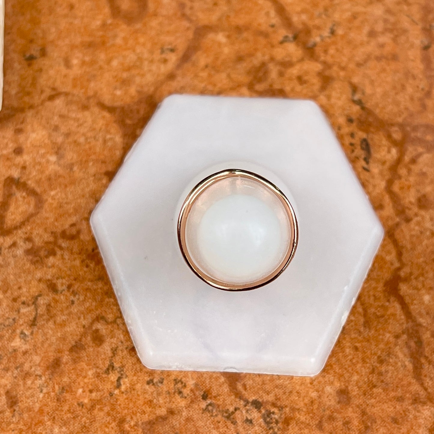 Rose-Tone Sterling Silver 3-Bar Wave Ring