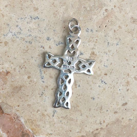 Sterling Silver Celtic Knot Cross Pendant Charm, Sterling Silver Celtic Knot Cross Pendant Charm - Legacy Saint Jewelry
