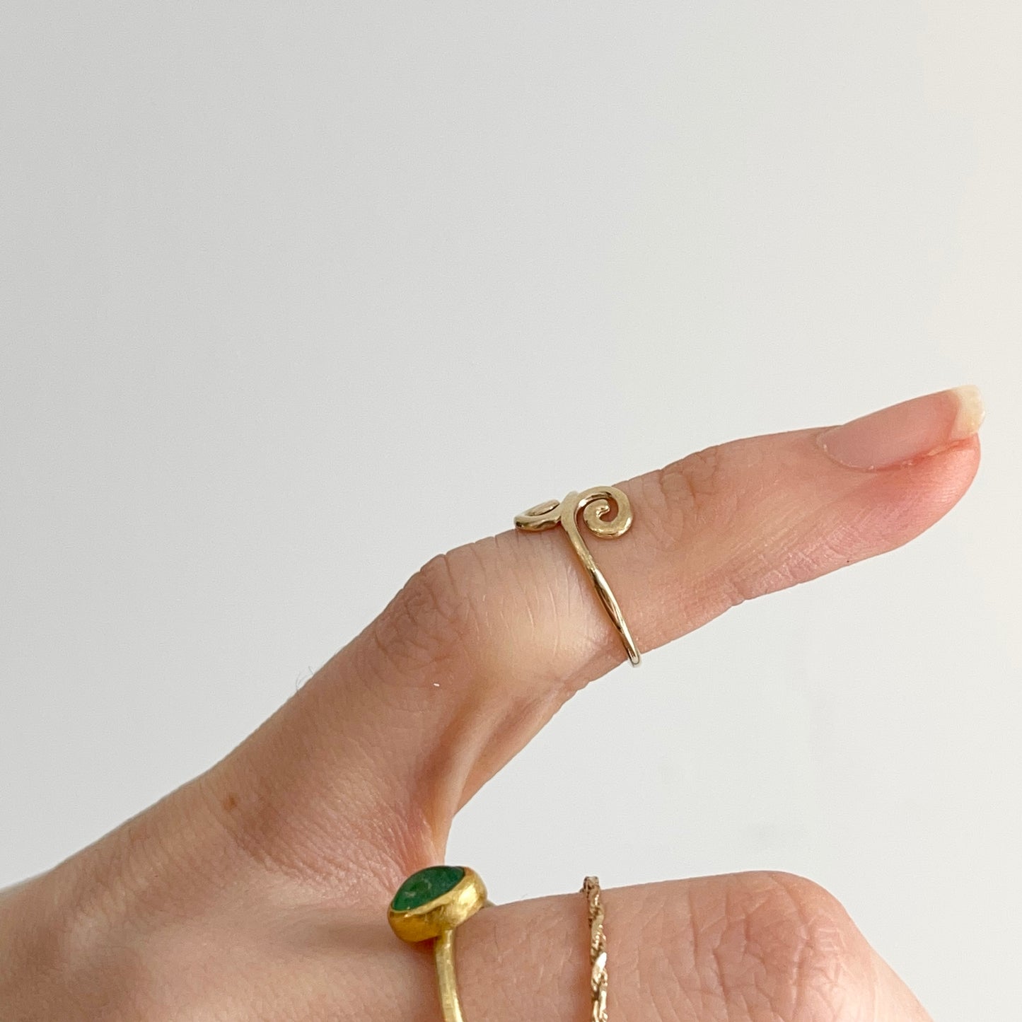 14KT Yellow Gold Swirl Design Toe Ring