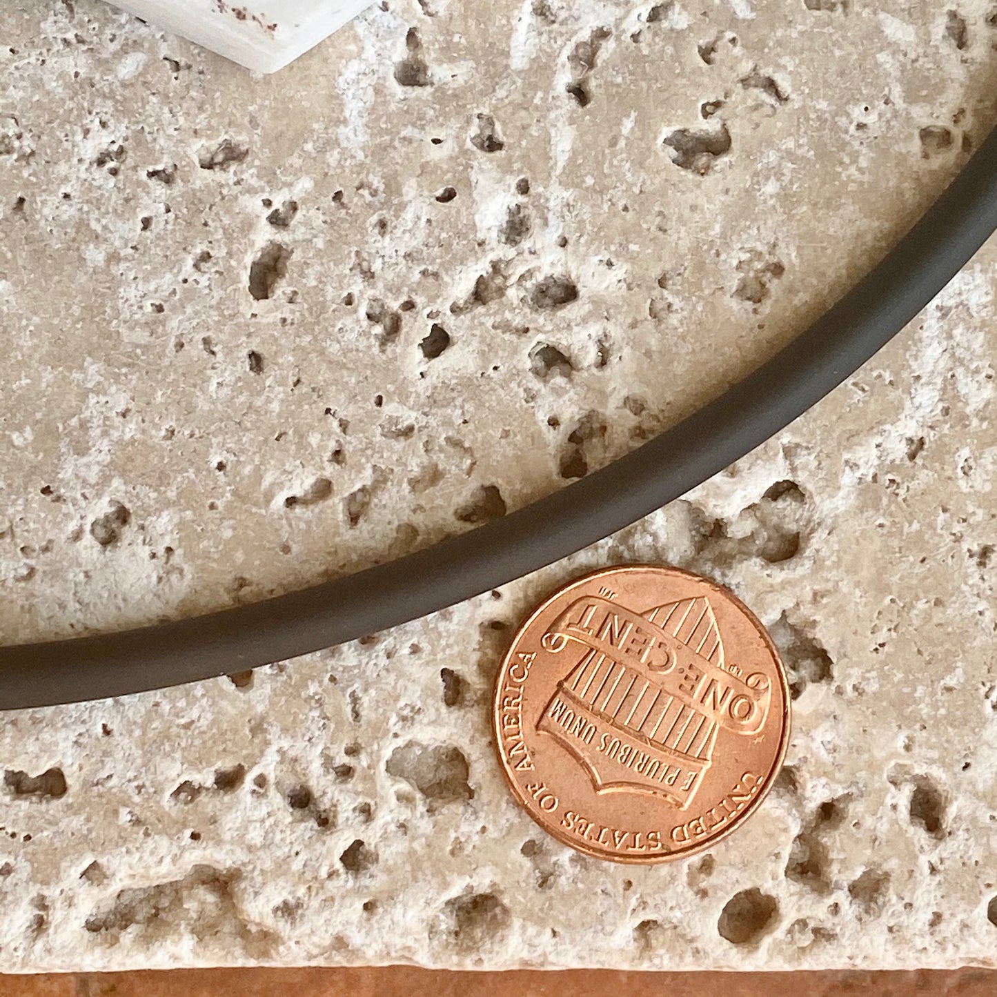 14KT Yellow Gold Black Rubber Cord Collar Necklace 4mm, 14KT Yellow Gold Black Rubber Cord Collar Necklace 4mm - Legacy Saint Jewelry