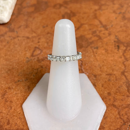 Platinum 1 1/5 CT Princess Cut Diamond Eternity Wedding Band Ring