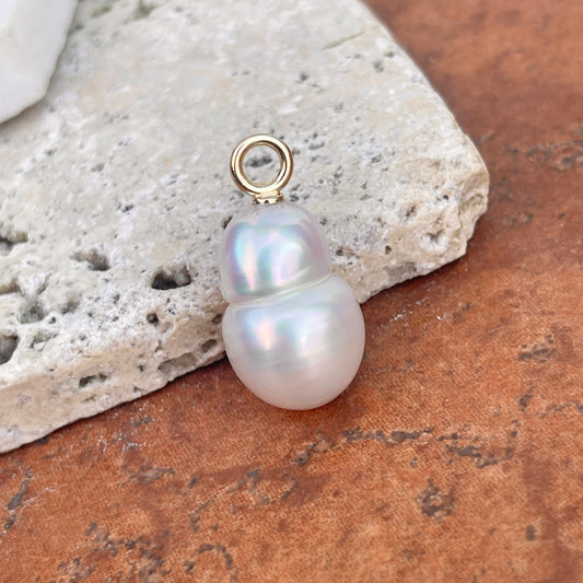 14KT Yellow Gold Paspaley South Sea Pearl Simple Pendant 13mm #7