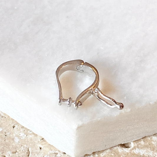 14KT White Gold Omega Bail Slide Pendant Enhancer, 14KT White Gold Omega Bail Slide Pendant Enhancer - Legacy Saint Jewelry