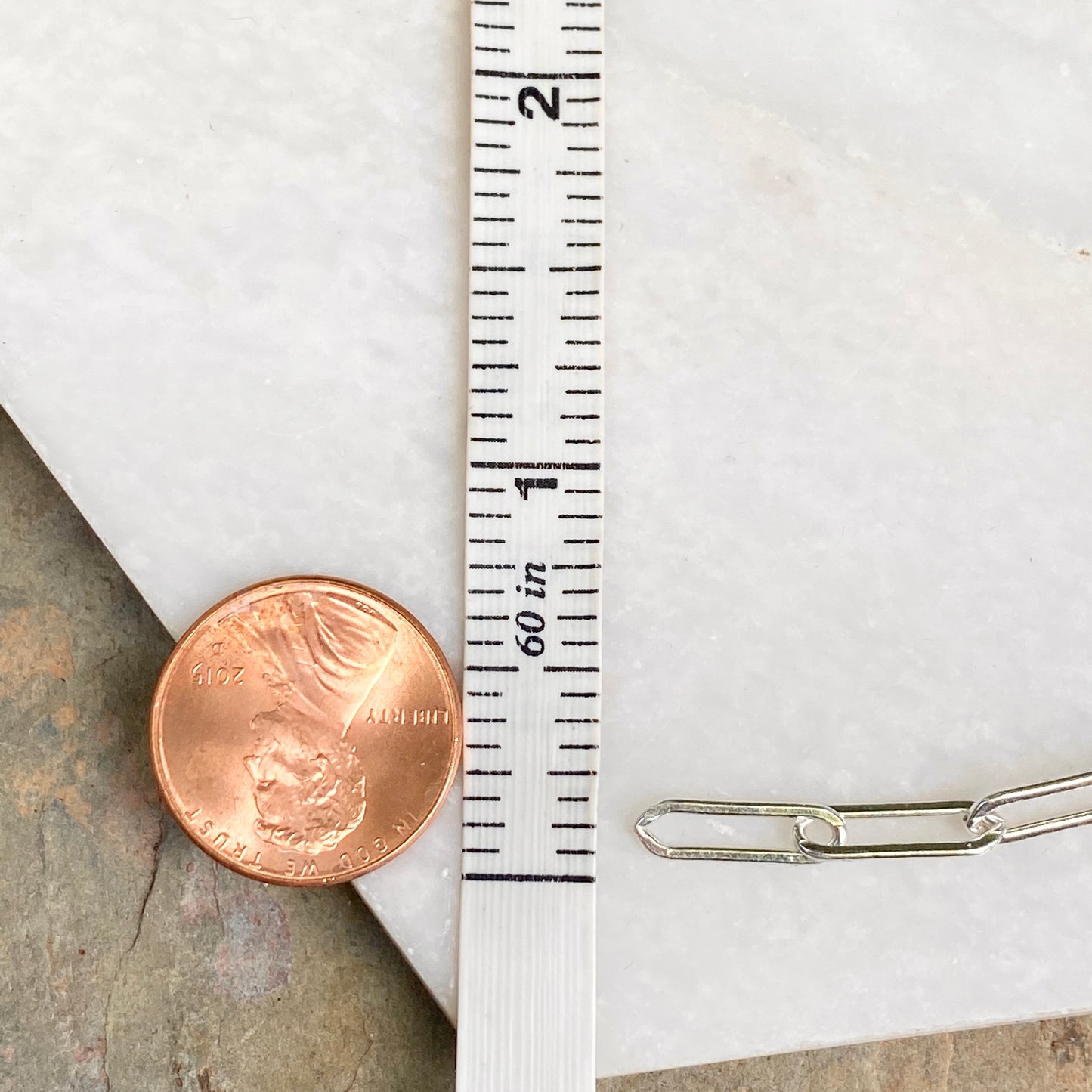 Sterling Silver Polished Open Paper Clip Chain Link Necklace 3.8mm