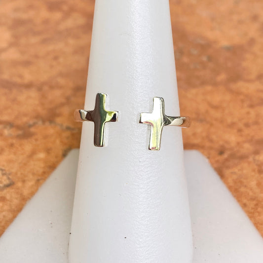 Sterling Silver Double Cross Negative Space Ring