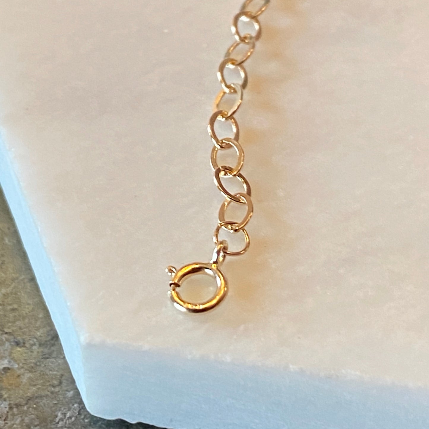 14KT Yellow Gold Open Cable Link Necklace Chain Extender/ Safety Chain 2"/ 3mm, 14KT Yellow Gold Open Cable Link Necklace Chain Extender/ Safety Chain 2"/ 3mm - Legacy Saint Jewelry