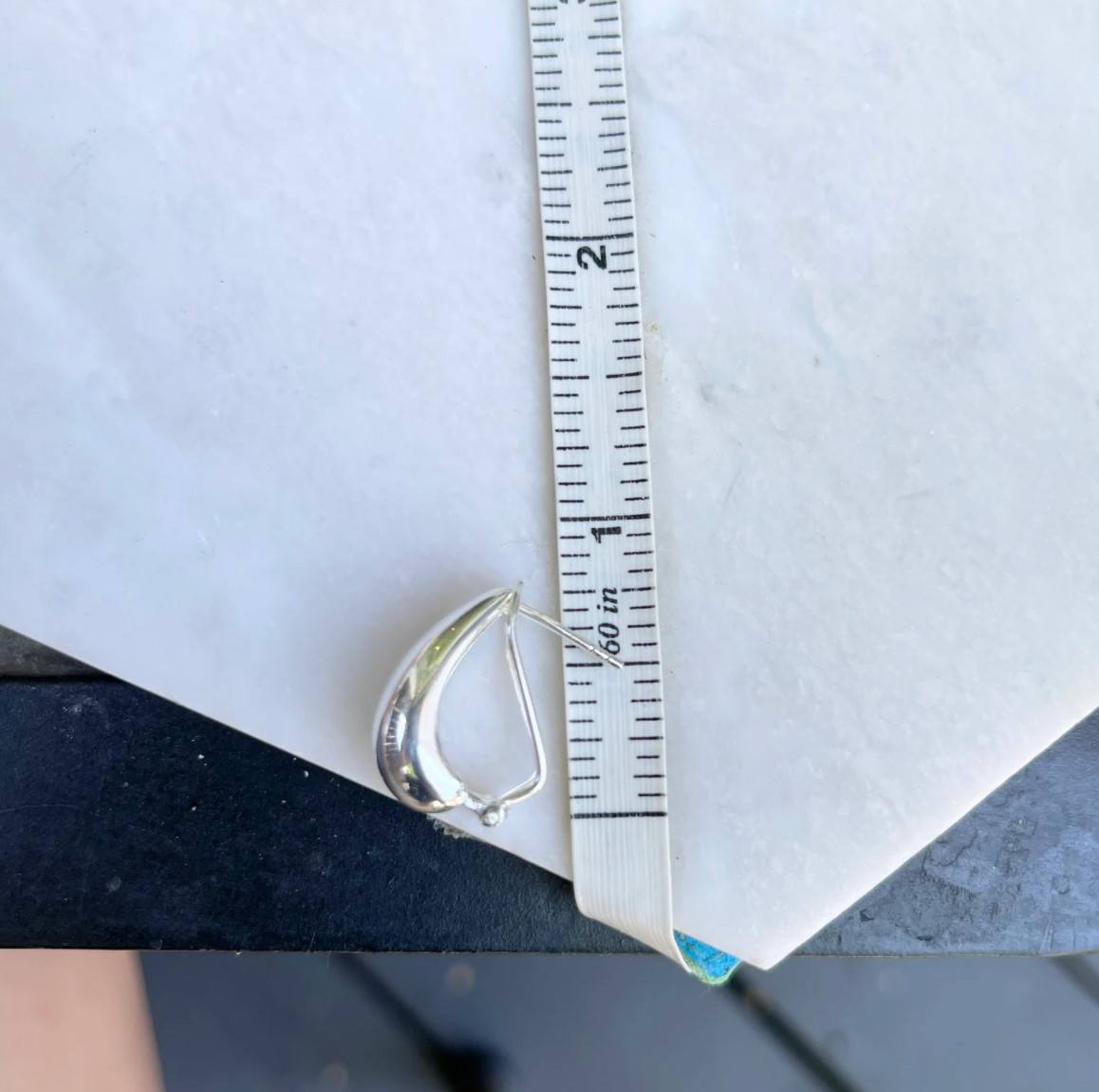 Sterling Silver Polished Teardrop Omega Back Earrings