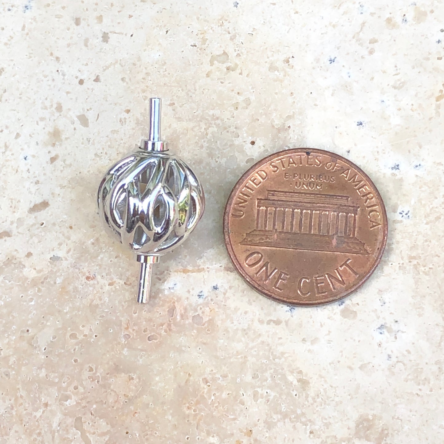 Sterling Silver Round Filigree Hidden Twist Lock Clasp 12mm, Sterling Silver Round Filigree Hidden Twist Lock Clasp 12mm - Legacy Saint Jewelry