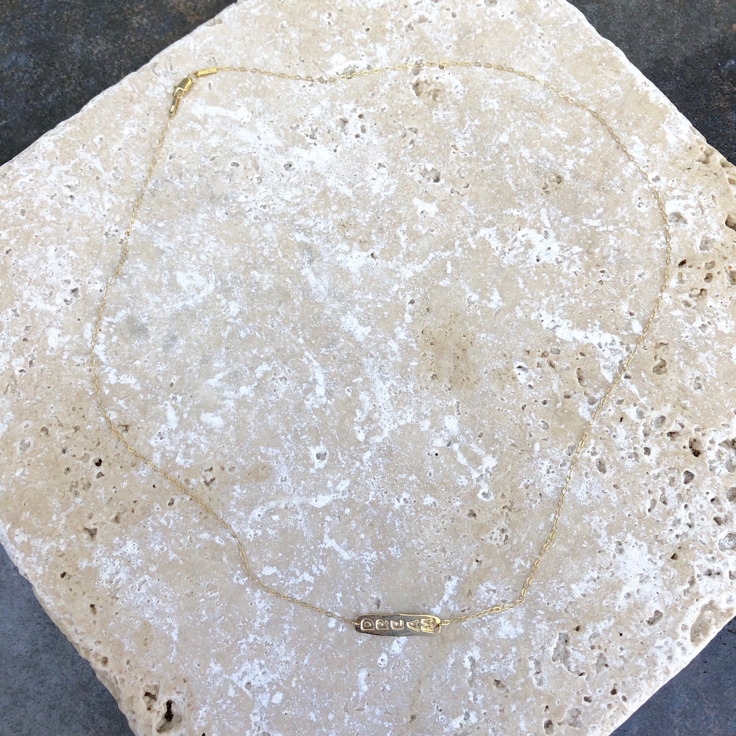 14KT Yellow Gold Dream Plate Necklace, 14KT Yellow Gold Dream Plate Necklace - Legacy Saint Jewelry