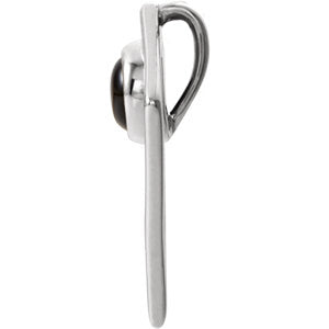 Sterling Silver Onyx Geometric Pyramid Pendant, Sterling Silver Onyx Geometric Pyramid Pendant - Legacy Saint Jewelry