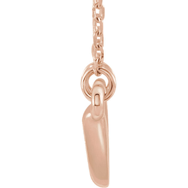 14KT Rose Gold Horn Pendant Chain Necklace, 14KT Rose Gold Horn Pendant Chain Necklace - Legacy Saint Jewelry