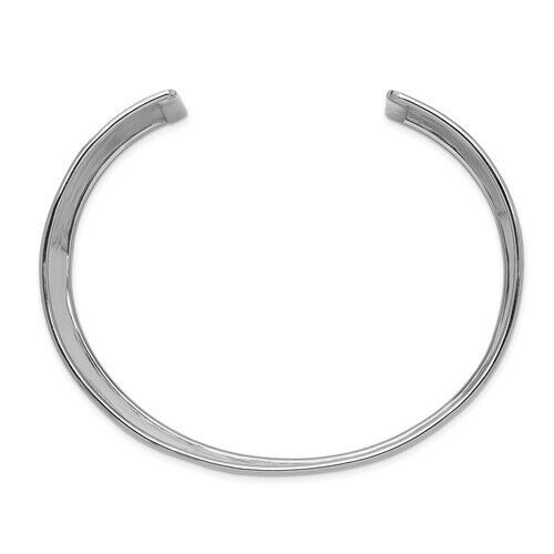 14KT White Gold Hammered Cuff Bracelet 39mm, 14KT White Gold Hammered Cuff Bracelet 39mm - Legacy Saint Jewelry