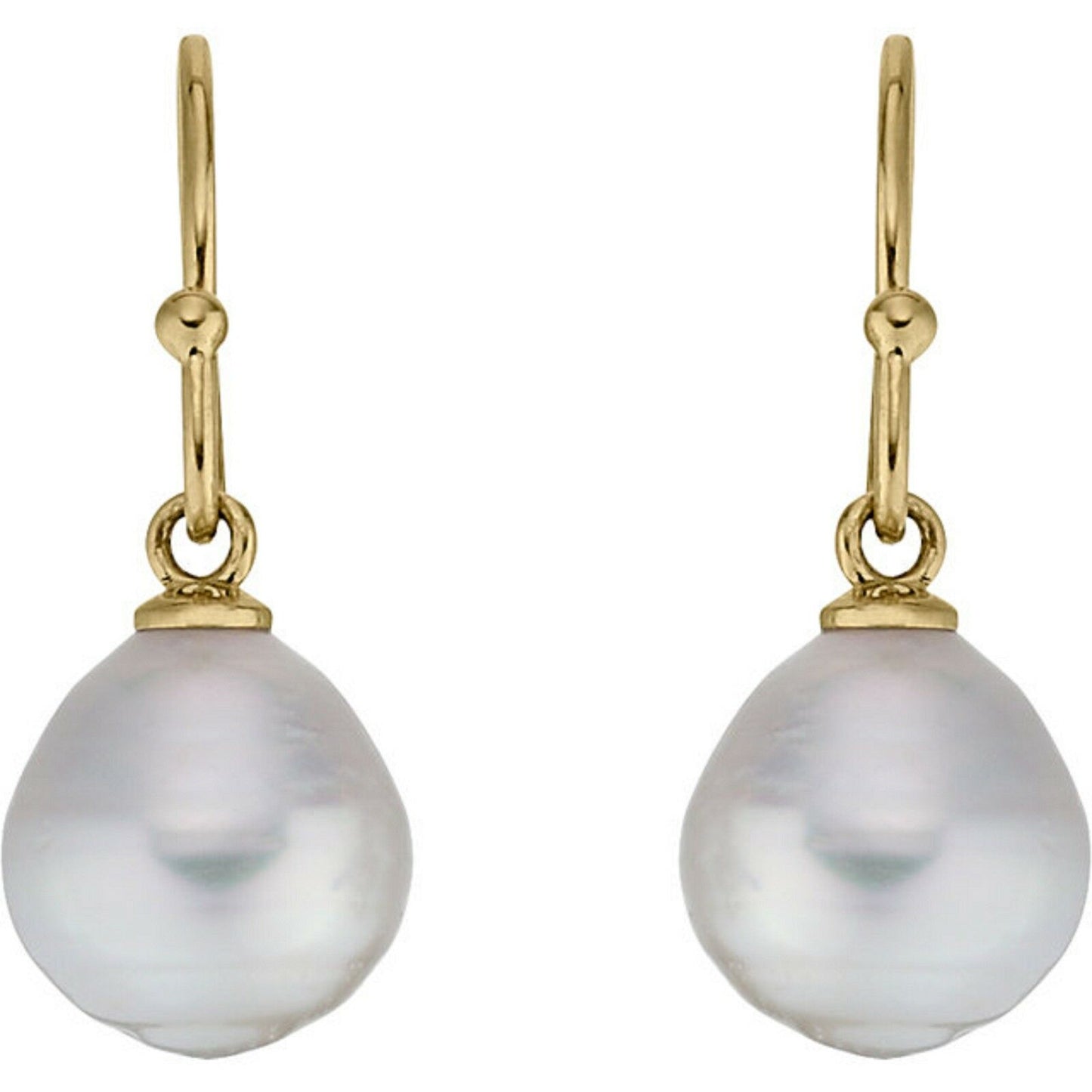 14KT Yellow Gold Paspaley Pearl Shepard Hook Earrings 14mm, 14KT Yellow Gold Paspaley Pearl Shepard Hook Earrings 14mm - Legacy Saint Jewelry