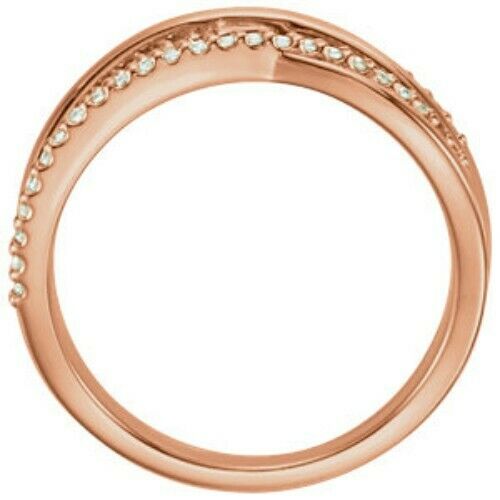 14KT Rose Gold Pave Diamond Weave Band Ring, 14KT Rose Gold Pave Diamond Weave Band Ring - Legacy Saint Jewelry